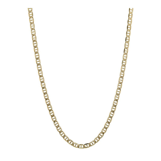 14K Gold Textured Mariner Chain Necklace