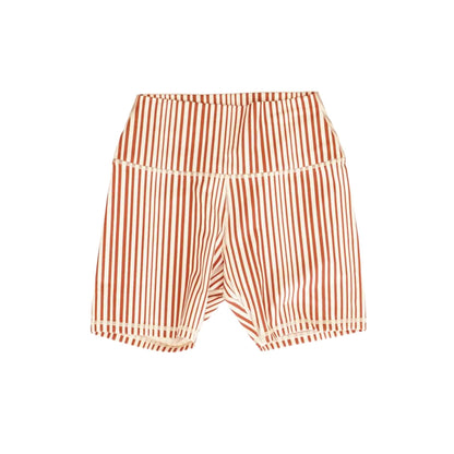 Rust Striped Intent Active Shorts