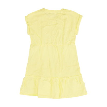 Neon Yellow Solid Midi Dress