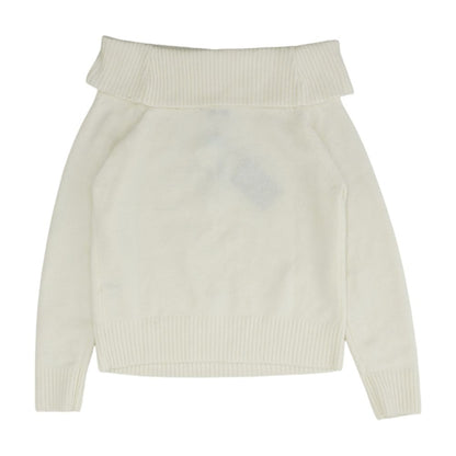 White Cowl Neck Sweater