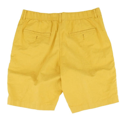 Yellow Solid Chino Shorts