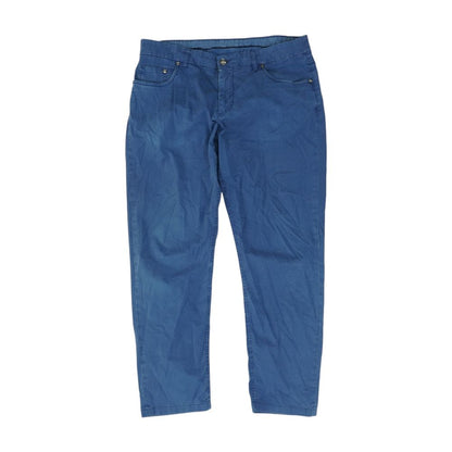 Blue Solid Five Pocket Pants