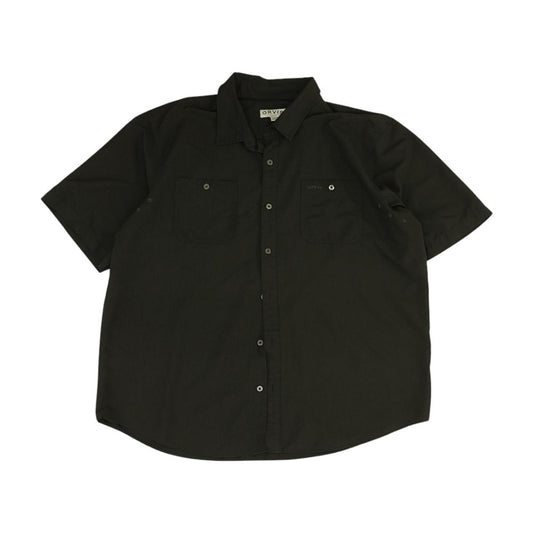 Charcoal Solid Short Sleeve Button Down