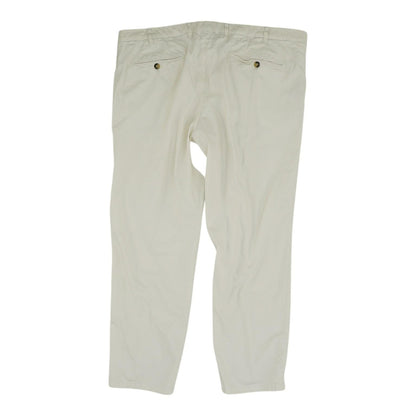 Beige Solid Chino Pants