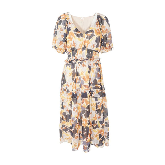 Beige Petite Floral Midi Dress