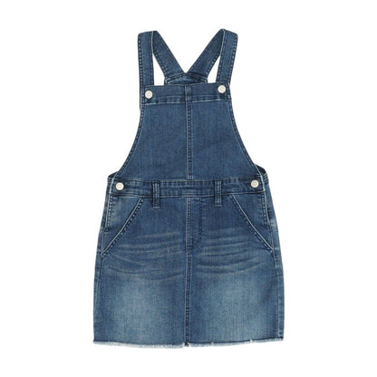 Blue Solid Midi Dress