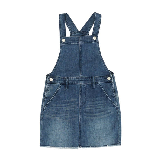 Blue Solid Midi Dress