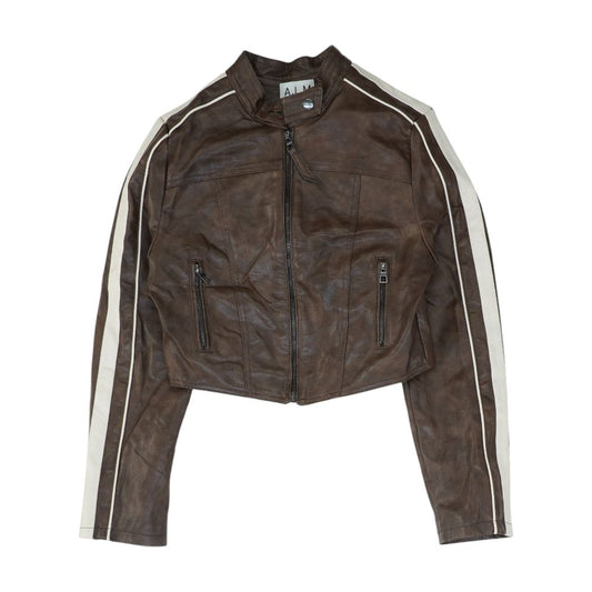 Brown Faux Leather Jacket