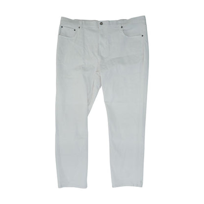 White Solid Five Pocket Pants