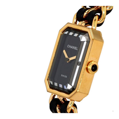 Women's Premiere Edition Originale Gold Coated With Black Leather Steel Watch