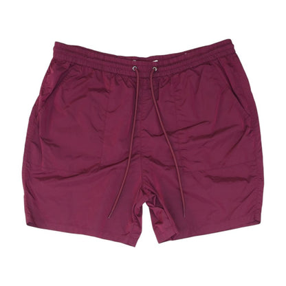 Maroon Solid Swim Shorts