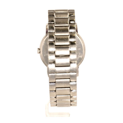 Silver-Tone Stainless Steel Museum Classic Watch W/ Black Dial