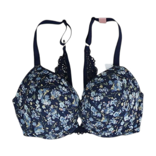 Blue Floral Bra