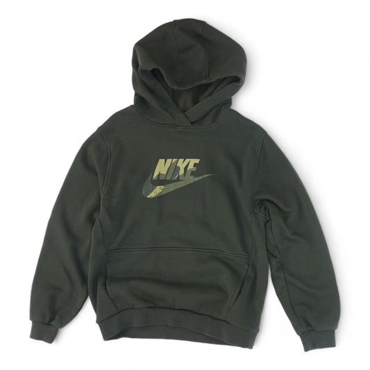 Green Solid Hoodie Pullover