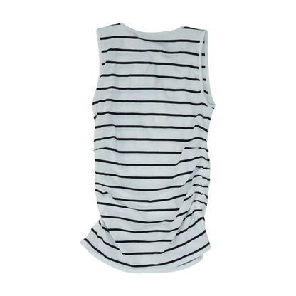 White Striped Tank Knit Top