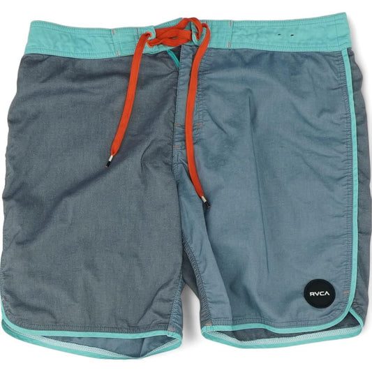 Gray Color Block Swim Shorts