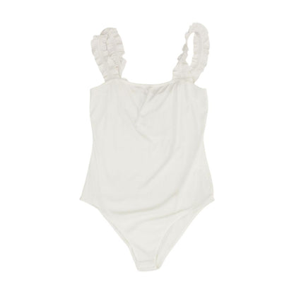 White Bodysuit Knit Top