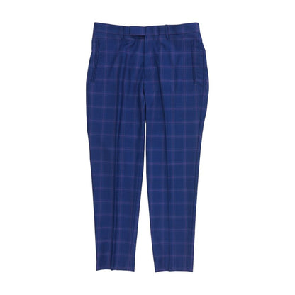 Blue Plaid Dress Pants