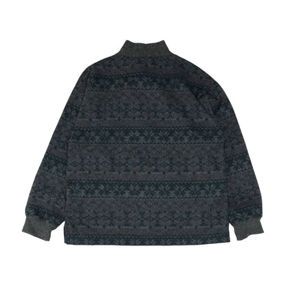 Gray Graphic 1/4 Zip Pullover