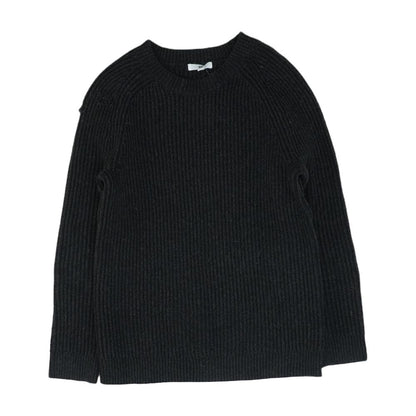 Charcoal Solid Crewneck Sweater