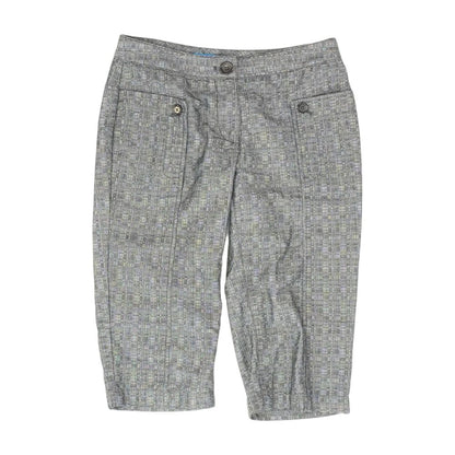 Gray Solid Capri Pants