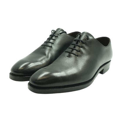 Black Leather Wholecut Oxfords Dress Shoes