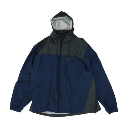 Navy Color Block Rain Jacket