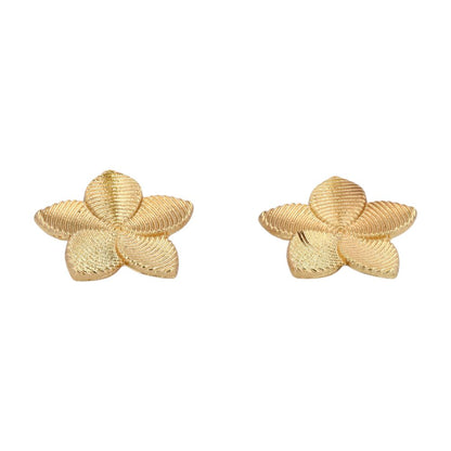 Gold Plated Palesa Flower Stud Earrings