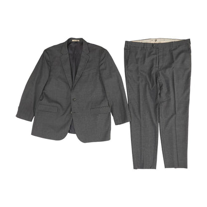Gray Solid 2pc Suit