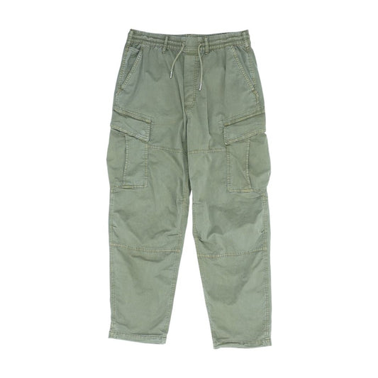 Green Solid Cargo Pants