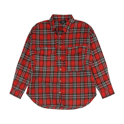 Red Plaid Flannel Button Down