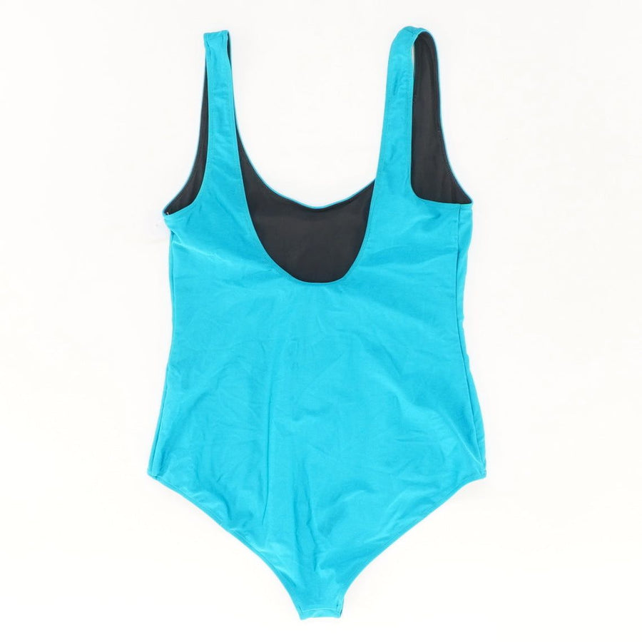Blue La Saison Glitter Logo Swimsuit One-Piece Bathing Suit