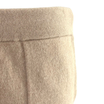 Wool-Cashmere Blend Tan Pants