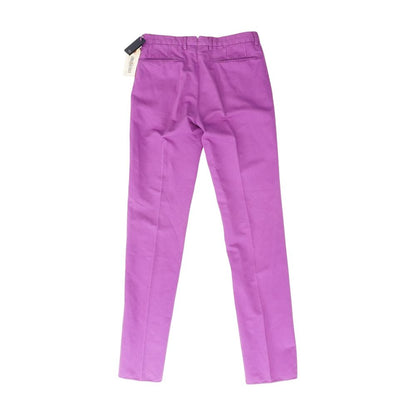 Purple Solid Chino Pants