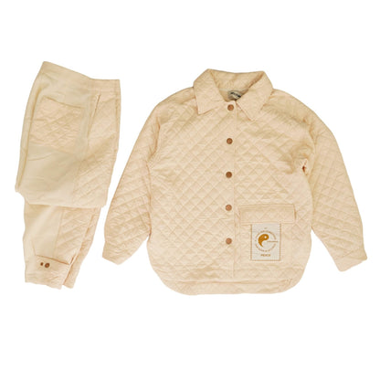 Tan Quilteds Lightweight Jacket with Pants