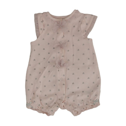 Pink Hearts Short Sleeve Onesie
