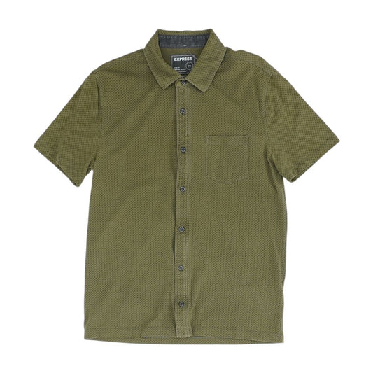 Green Misc Short Sleeve Button Down