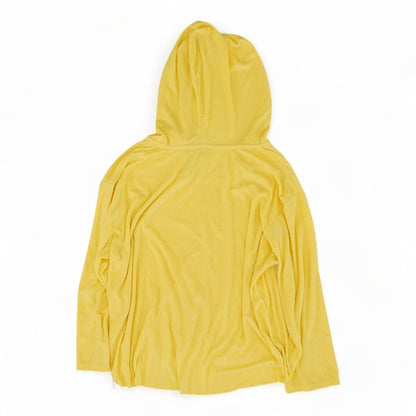 Yellow Solid Hoodie