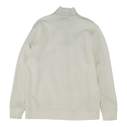 White Solid 1/4 Zip Pullover