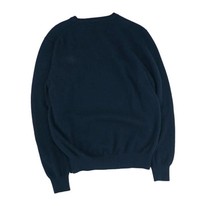 Navy Solid Crewneck Sweater