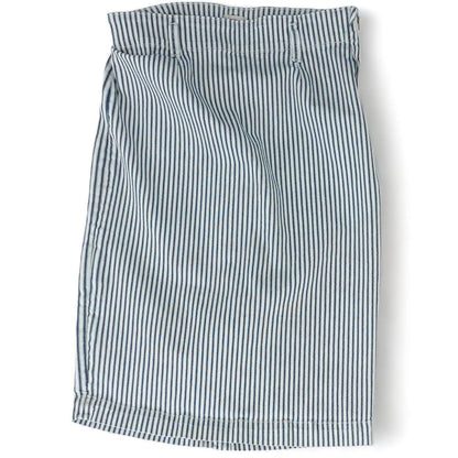 White Striped Midi Skirt