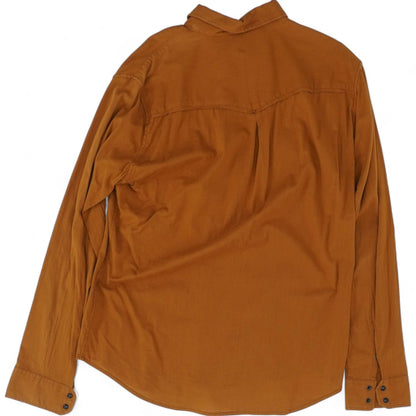 Rust Solid Long Sleeve Button Down