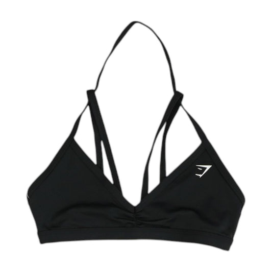 Black Solid Sports Bra