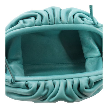 Blue Green Mini Pouch in Butter Calf Leather