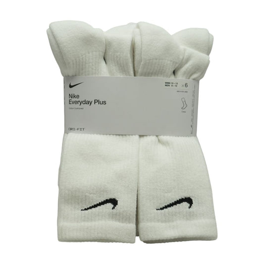 White Solid Crew Socks