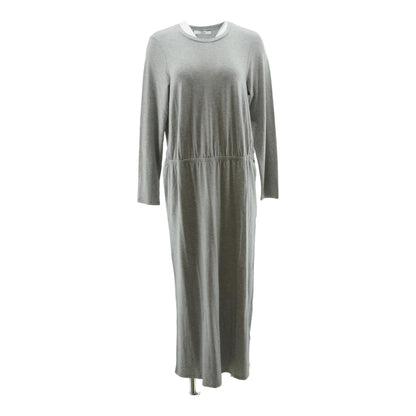Gray Solid Maxi Dress