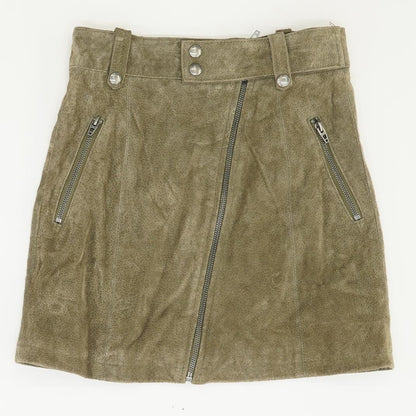 Olive Solid Mini Skirt