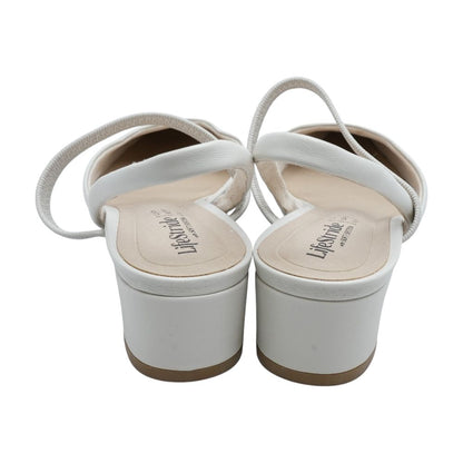 Ivory Block Heel Sandals