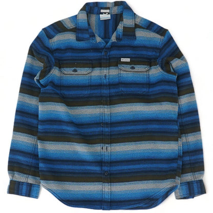Blue Striped Outdoor Button Down