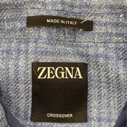 Fairway Crossover Plaid Linen Blend Blue Sport Coat